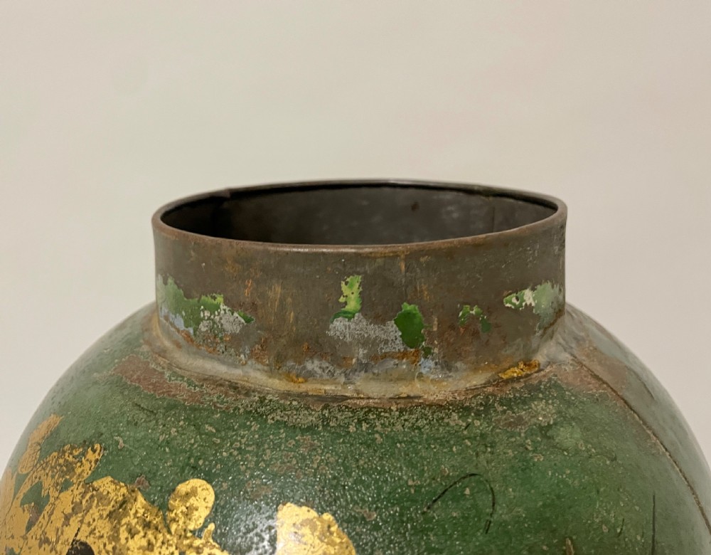 Large Antique Toleware Tea Canister View XII