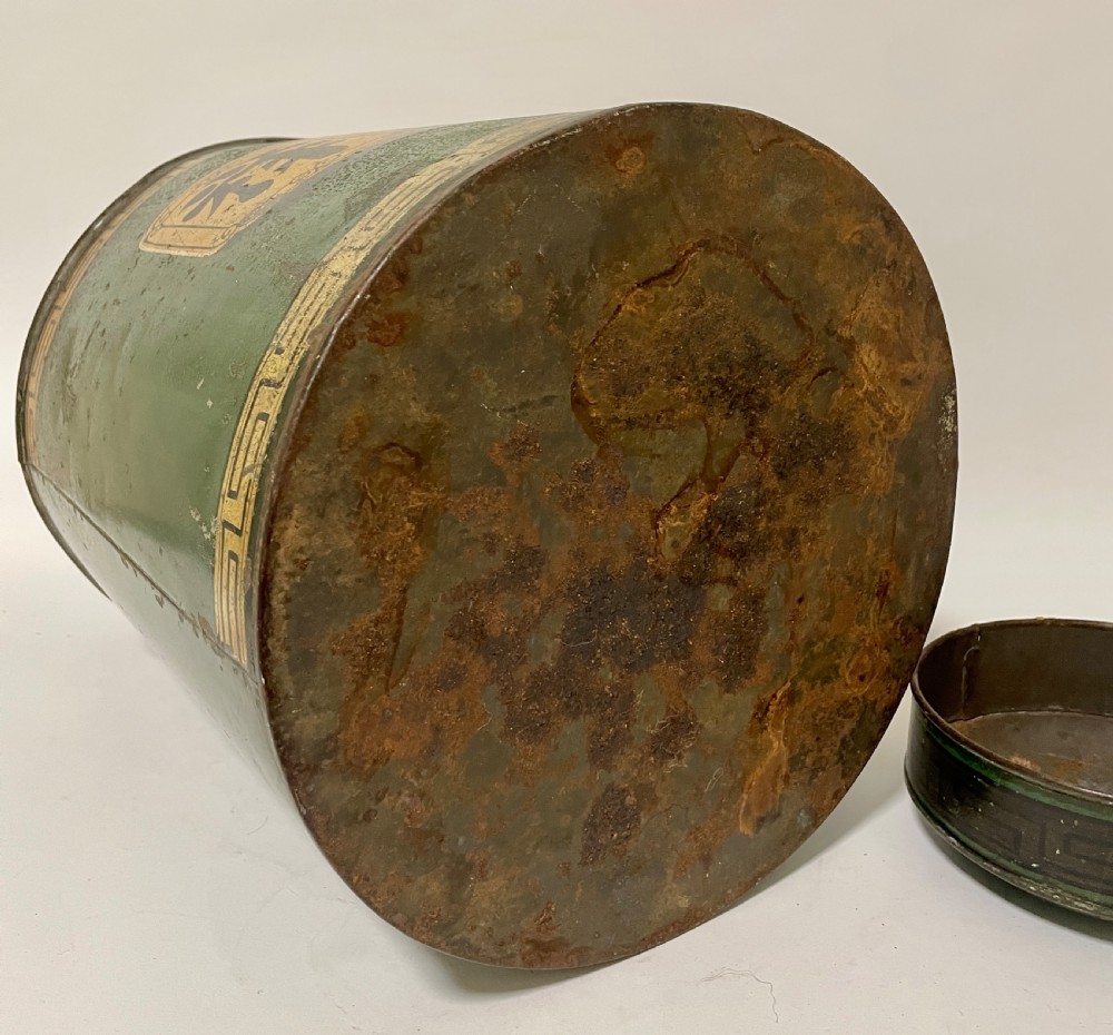 Large Antique Toleware Tea Canister View XVI