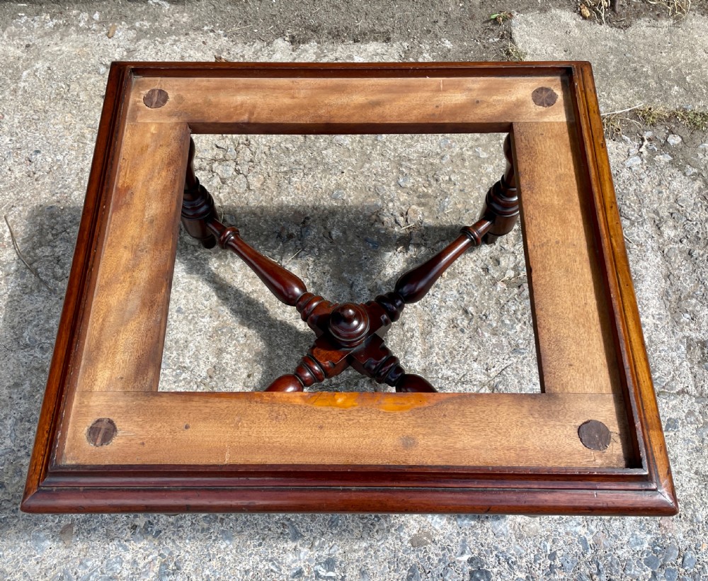 Victorian Mahogany Upholstered Stool View XIII