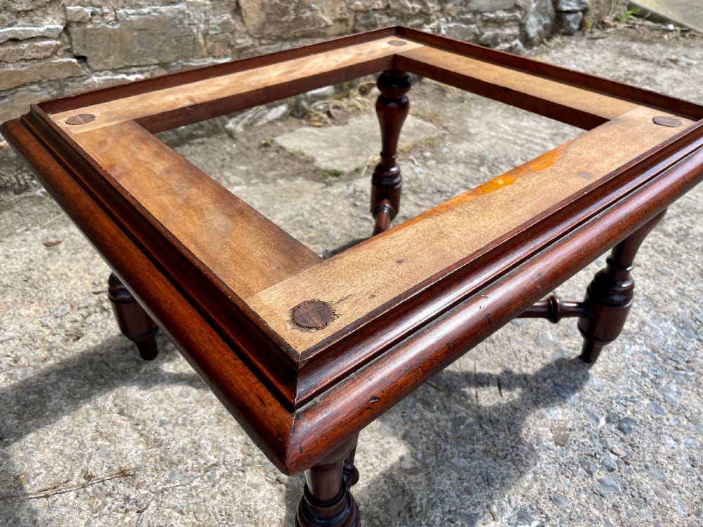 Victorian Mahogany Upholstered Stool View XV
