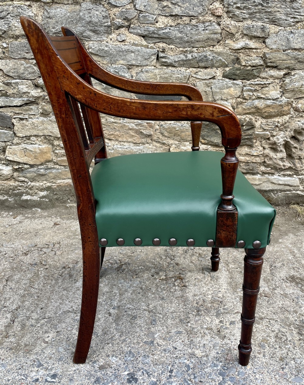 Regency Mahogany Desk Chair View XI