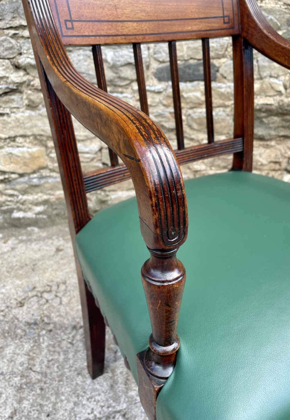Regency Mahogany Desk Chair View XIV