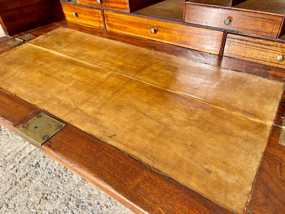 Victorian Camphorwood Military Campaign Secretaire Chest View XXIII