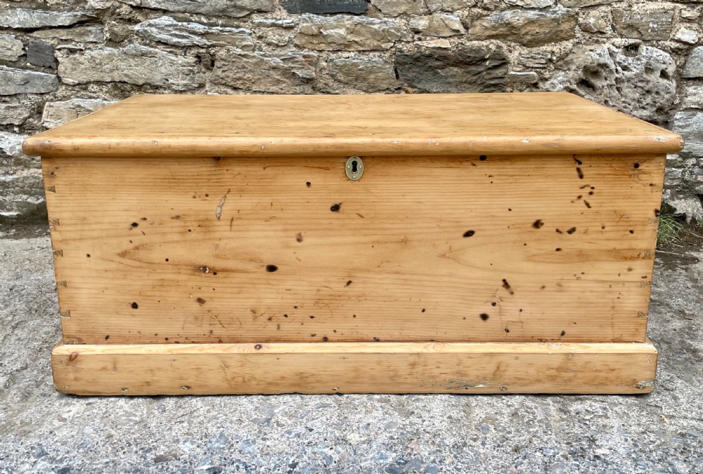 Antique Stripped Pine Blanket Box View II
