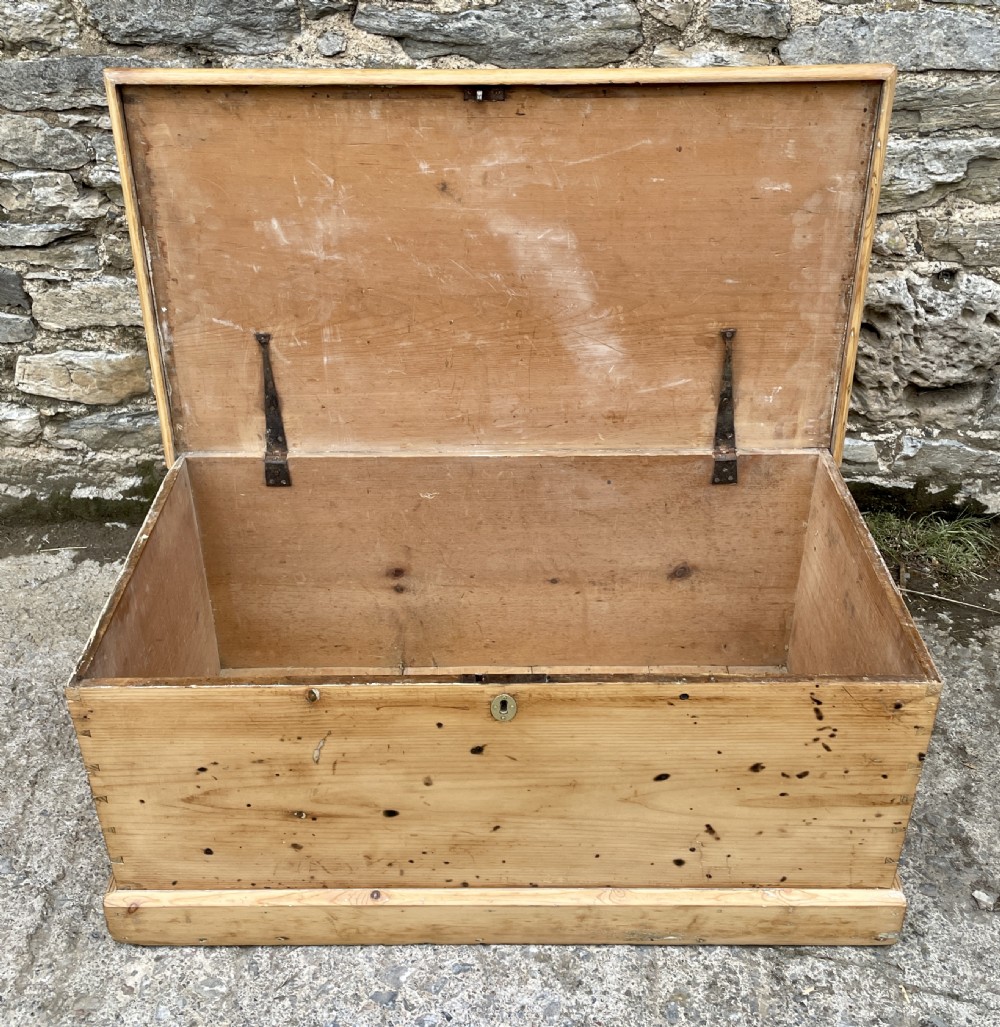 Antique Stripped Pine Blanket Box View IX