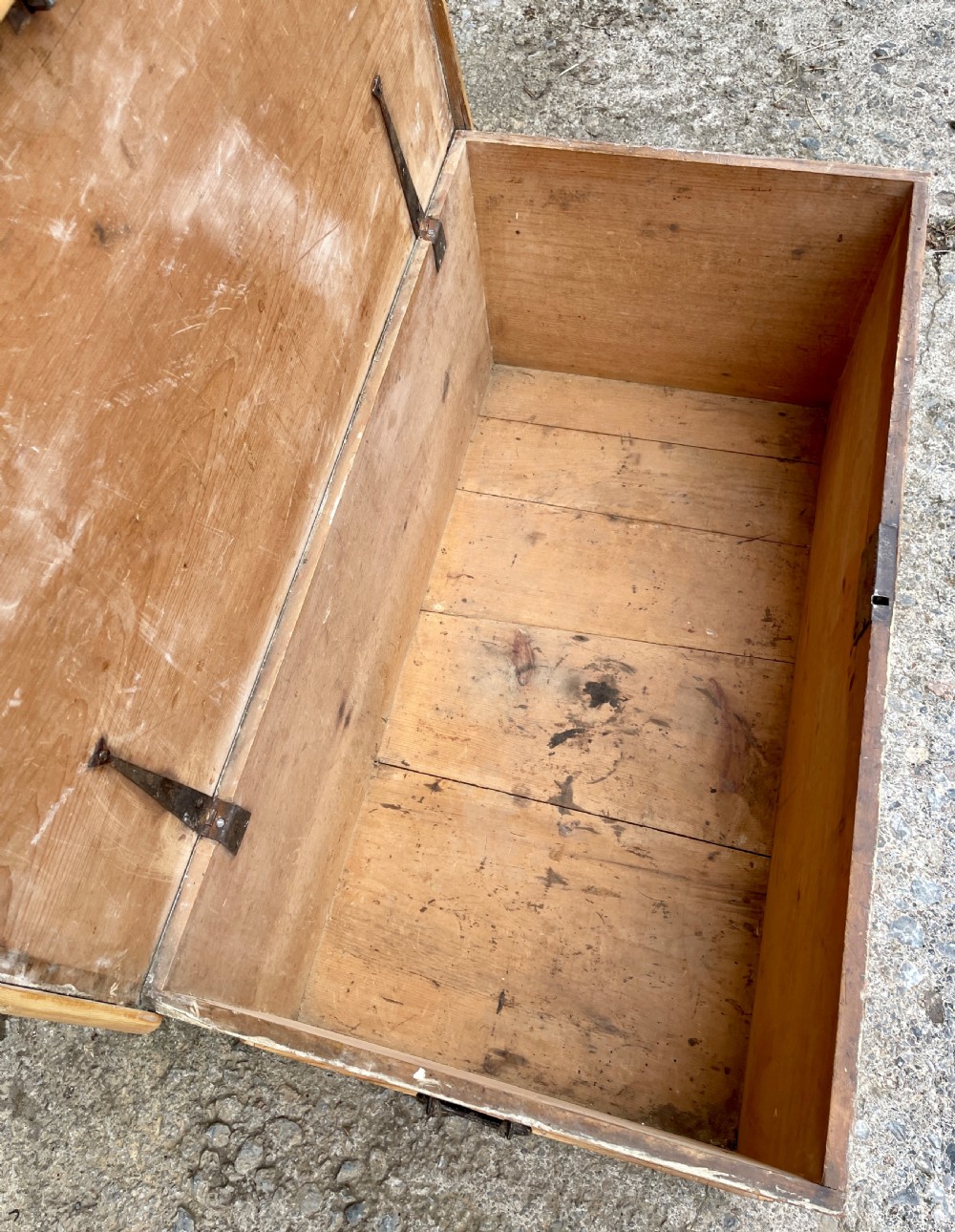 Antique Stripped Pine Blanket Box View XII