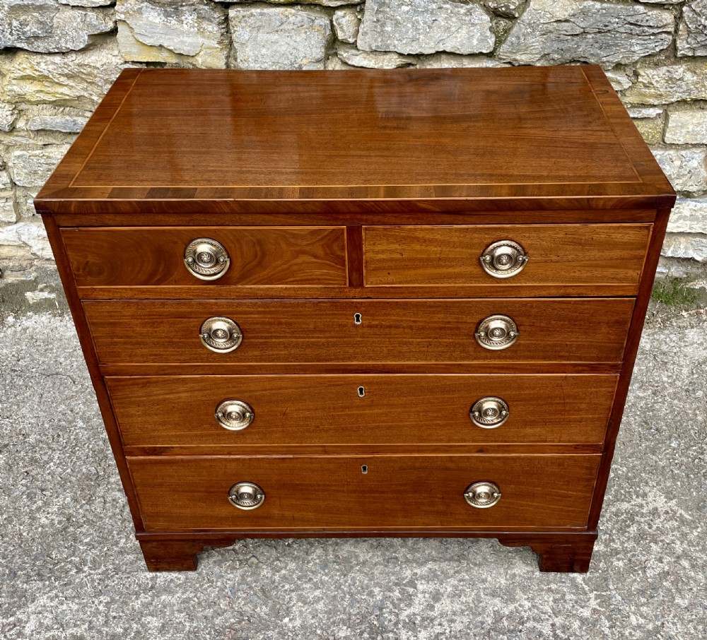 Small Georgian Mahogany Chest of Drawers View IV