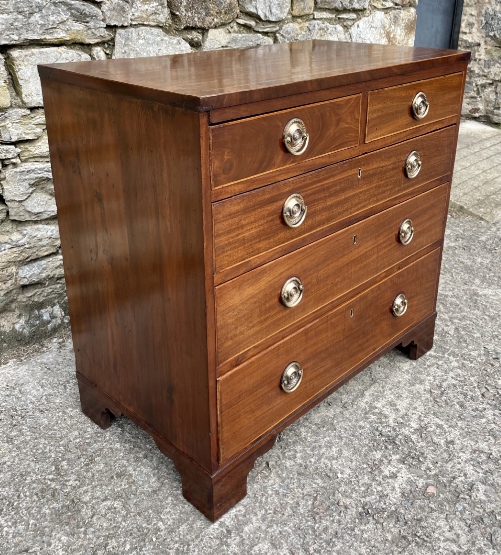 Small Georgian Mahogany Chest of Drawers View VII