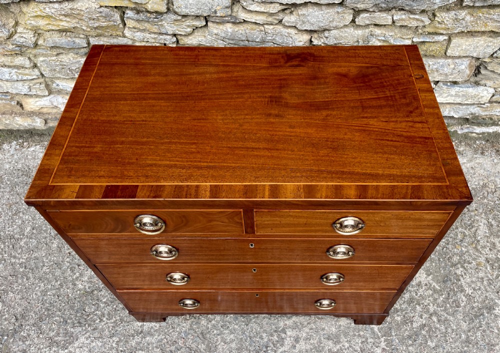 Small Georgian Mahogany Chest of Drawers View XII