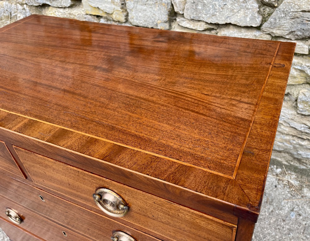 Small Georgian Mahogany Chest of Drawers View XIII