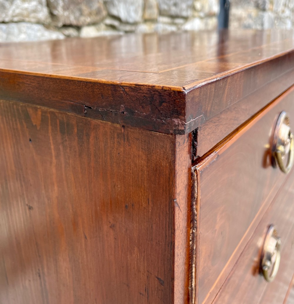 Small Georgian Mahogany Chest of Drawers View XXII