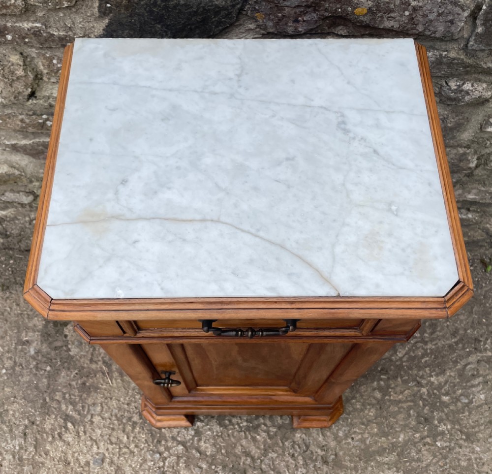 Antique French Marble Topped Pot Cupboard View III