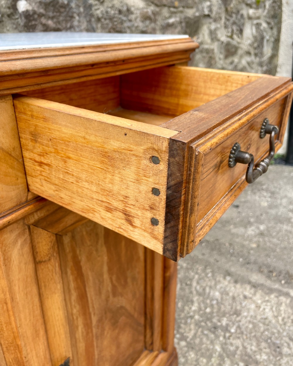 Antique French Marble Topped Pot Cupboard View IX