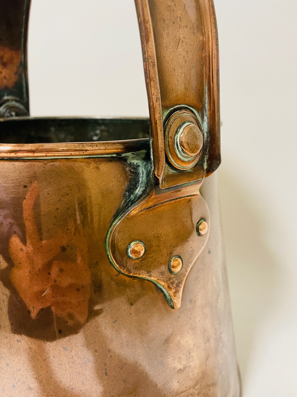 Antique Copper Milk Pail View II