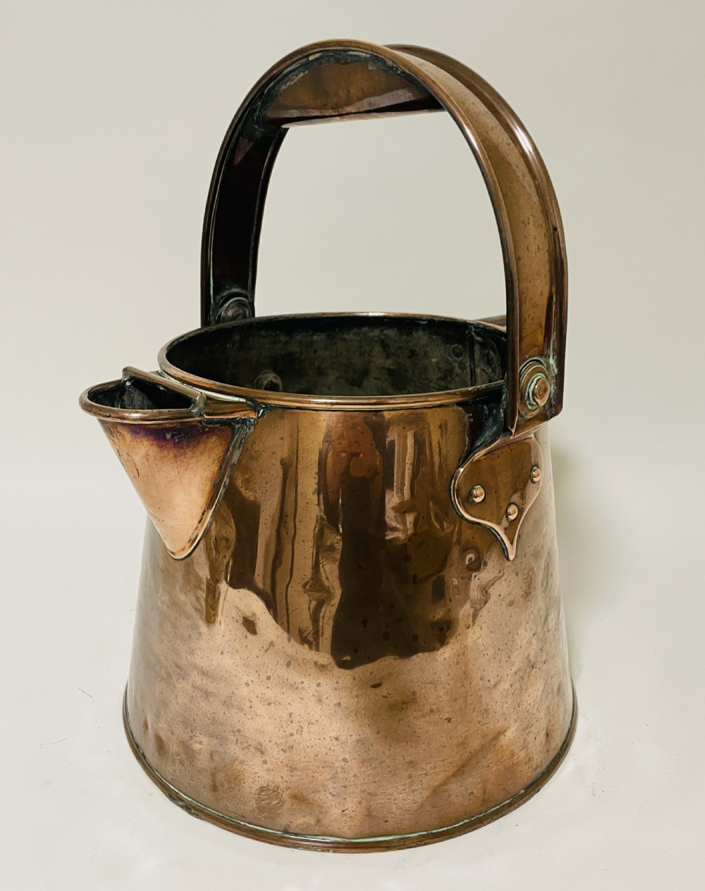 Antique Copper Milk Pail View V