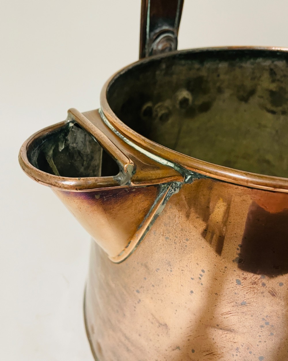 Antique Copper Milk Pail View VI
