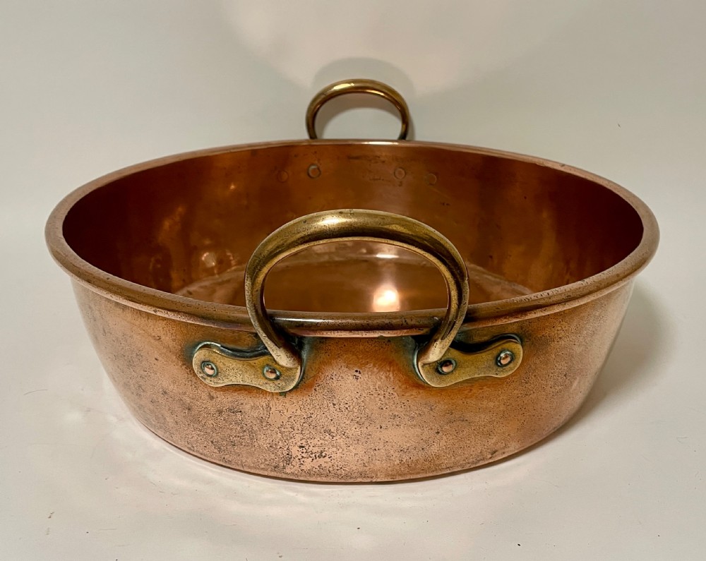 Large Victorian Copper Jam Pan View V