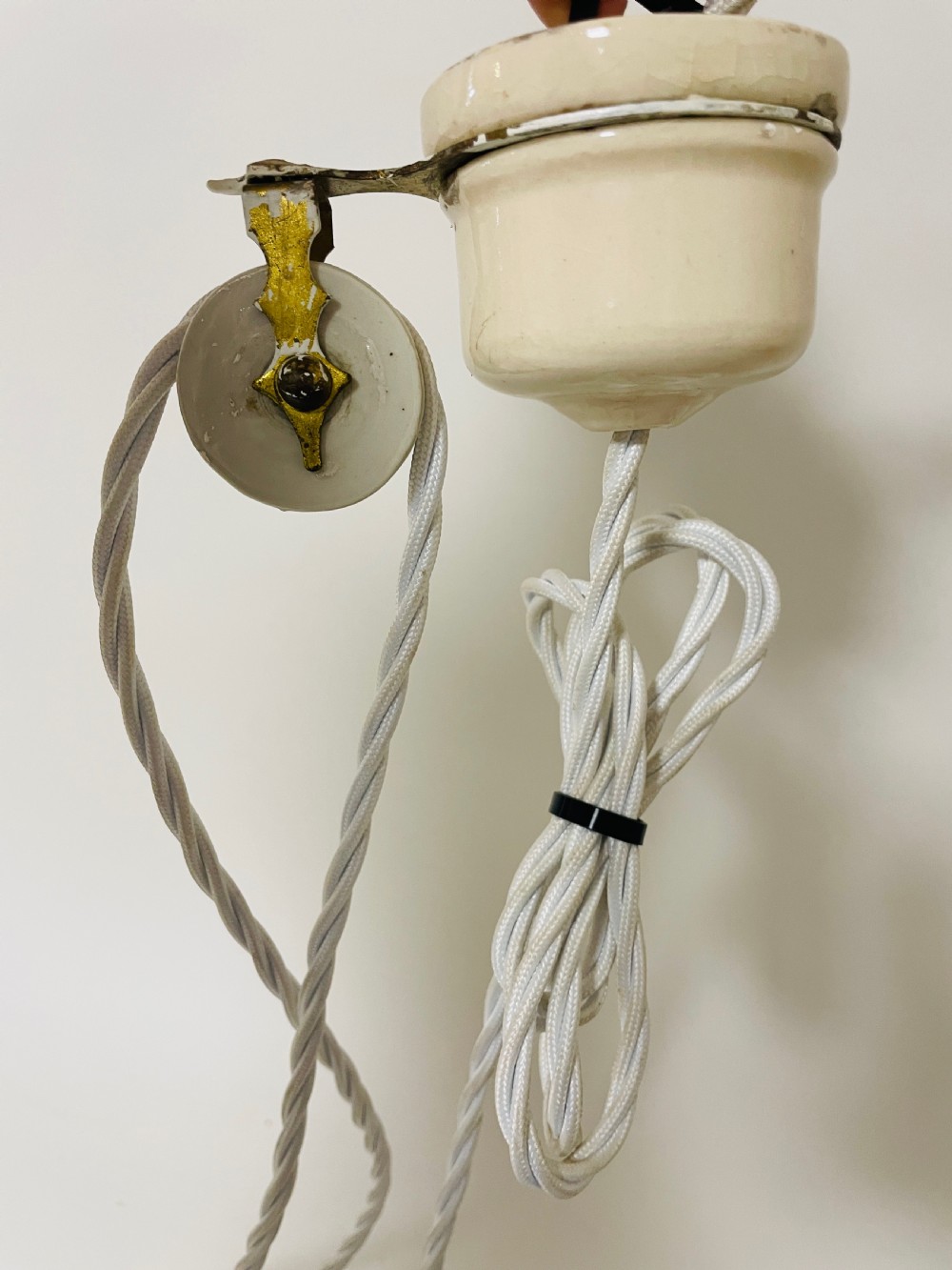 Antique French Rise and Fall Lamp View V