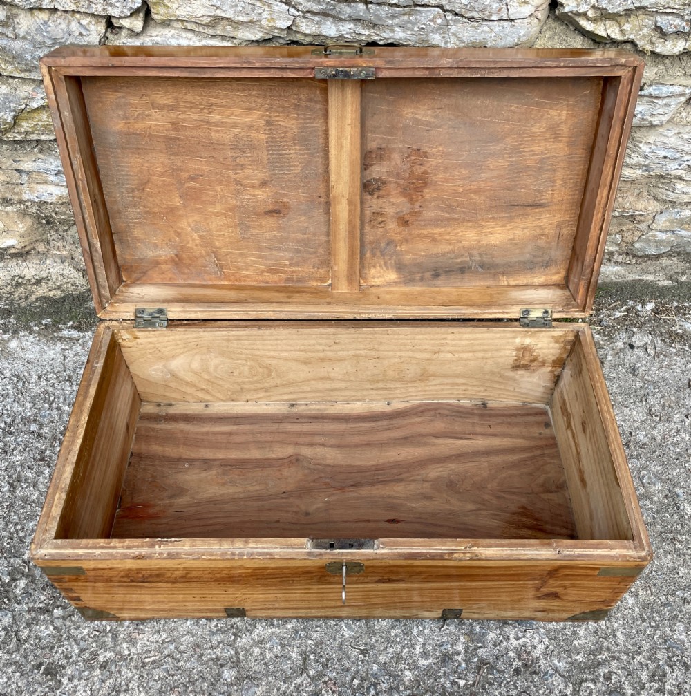 Antique Camphor Military Box View V