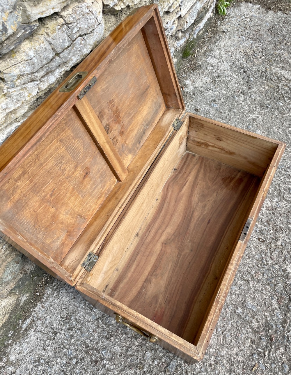 Antique Camphor Military Box View IX