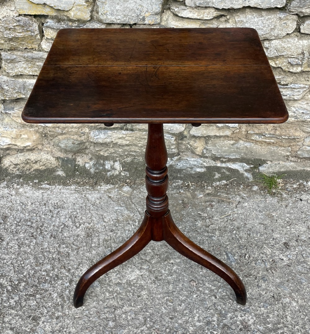 Georgian Oak Tilt Top Wine Table