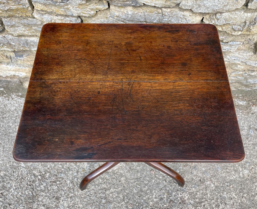 Georgian Oak Tilt Top Wine Table View IV