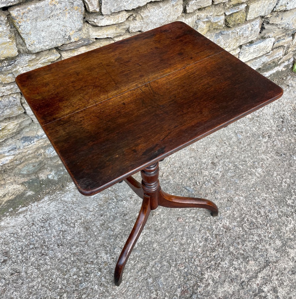 Georgian Oak Tilt Top Wine Table View V