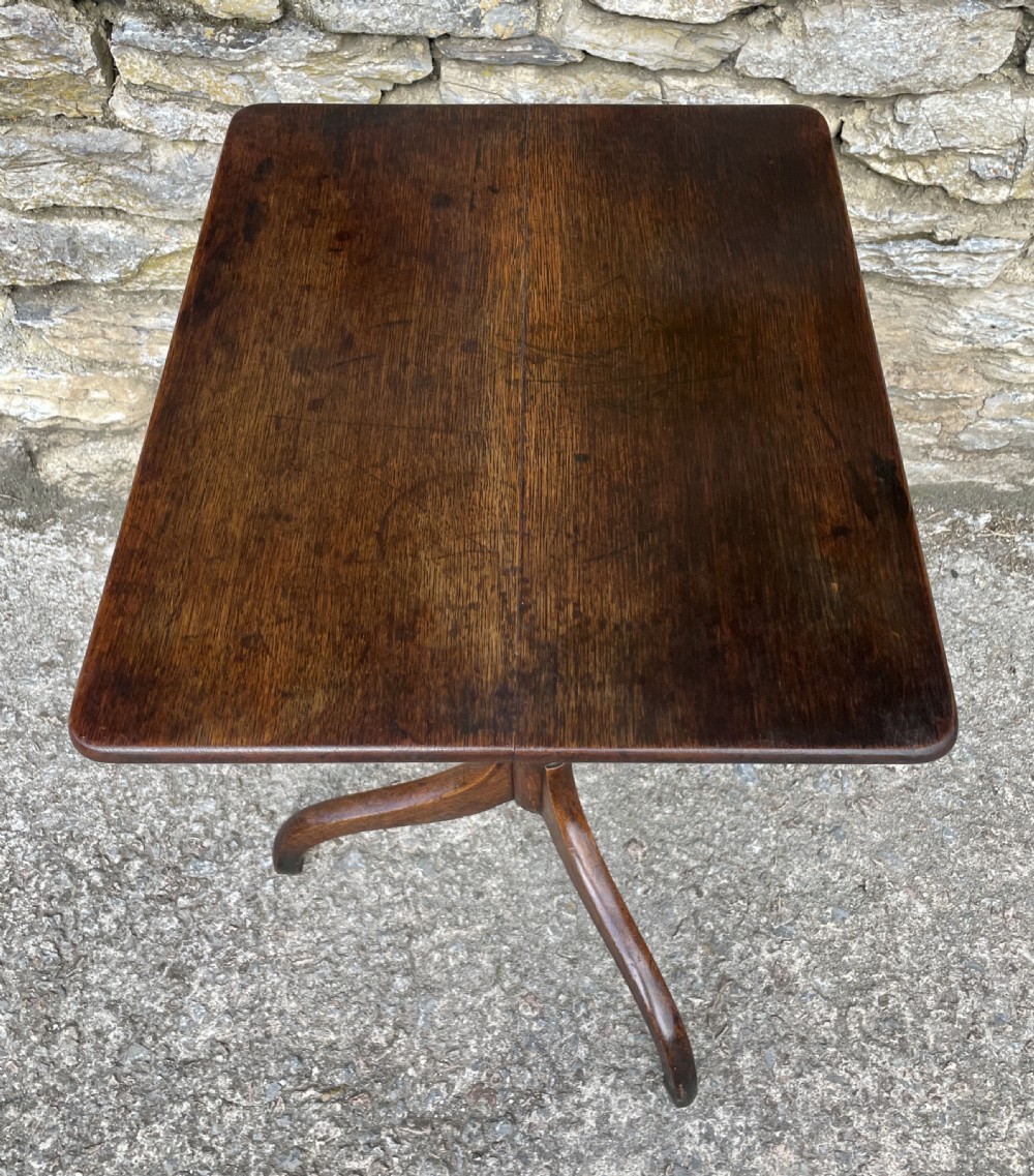 Georgian Oak Tilt Top Wine Table View VIII