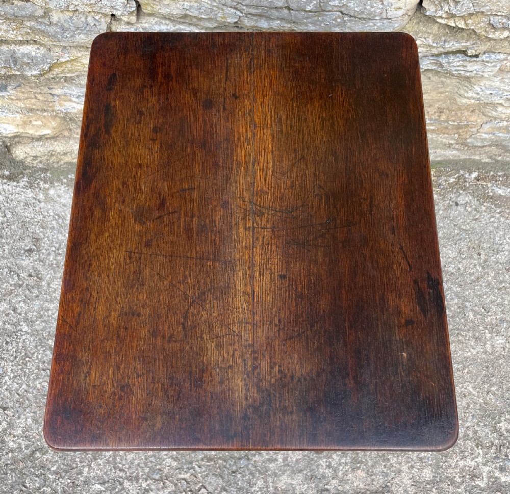 Georgian Oak Tilt Top Wine Table View IX