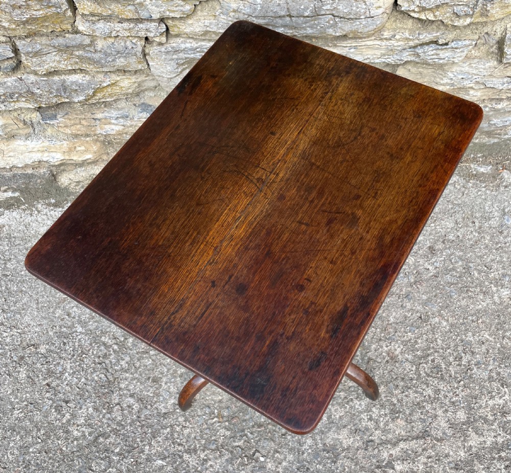 Georgian Oak Tilt Top Wine Table View XIV