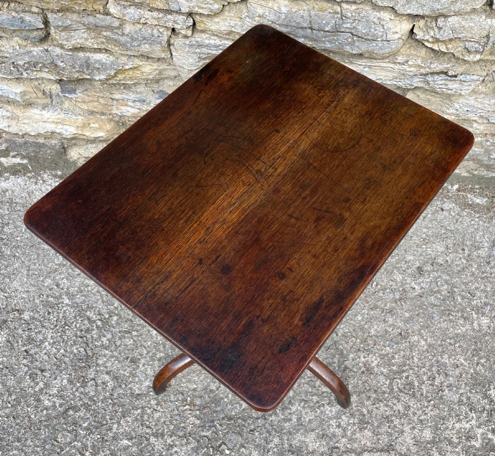 Georgian Oak Tilt Top Wine Table View XV