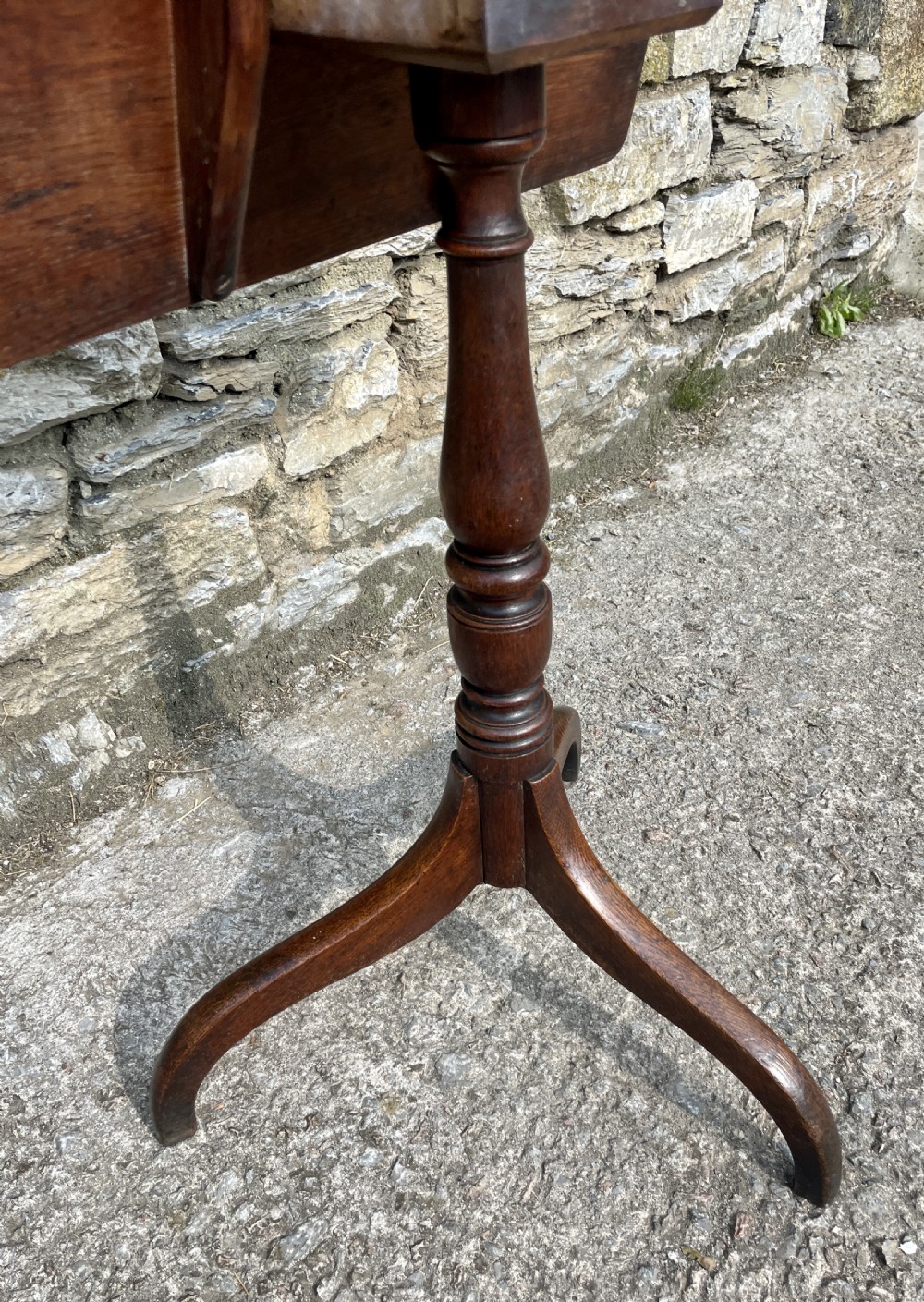 Georgian Oak Tilt Top Wine Table View XVII