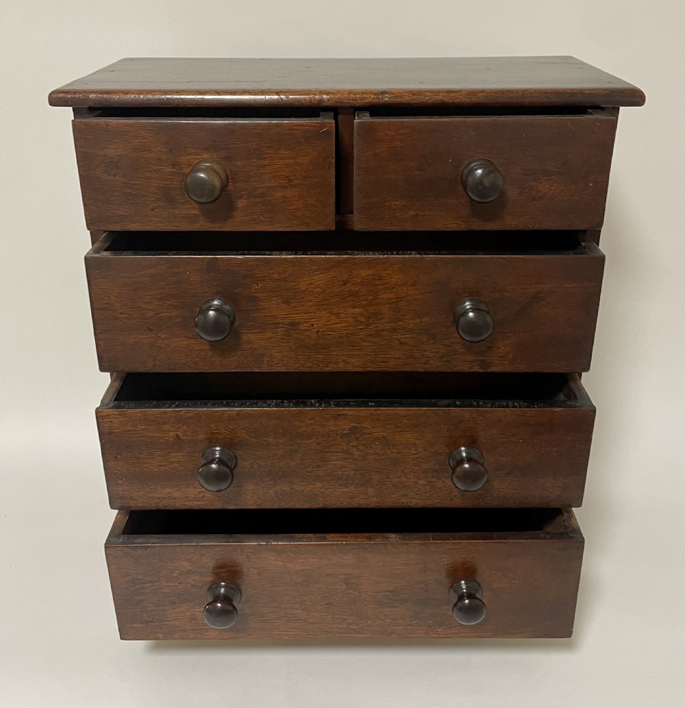 Victorian Mahogany Apprentice Chest of Drawers View III
