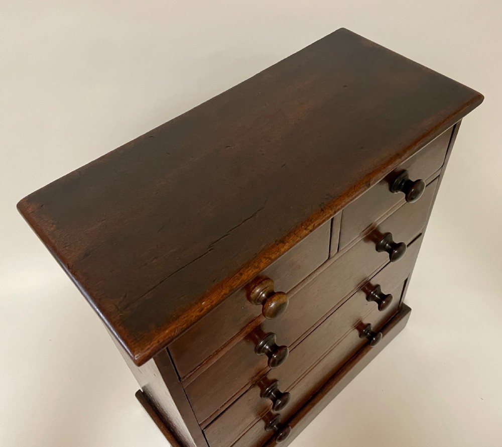 Victorian Mahogany Apprentice Chest of Drawers View XIV