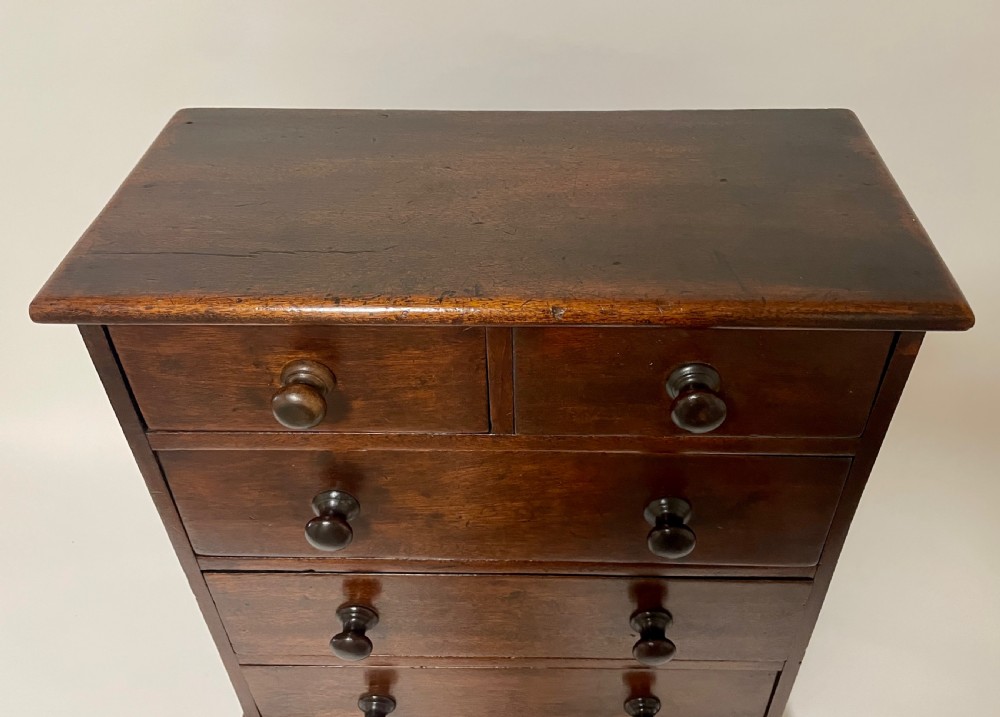 Victorian Mahogany Apprentice Chest of Drawers View XV