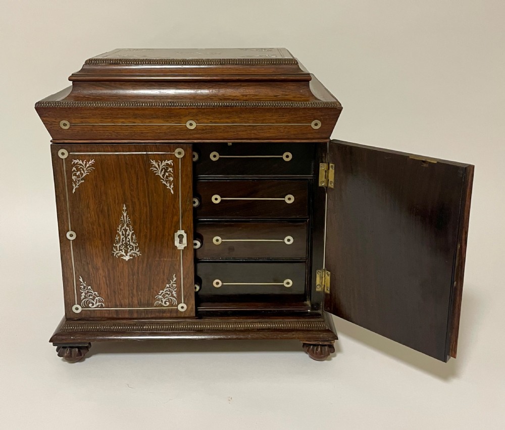 William IV Rosewood Pagoda Table Cabinet View XIV