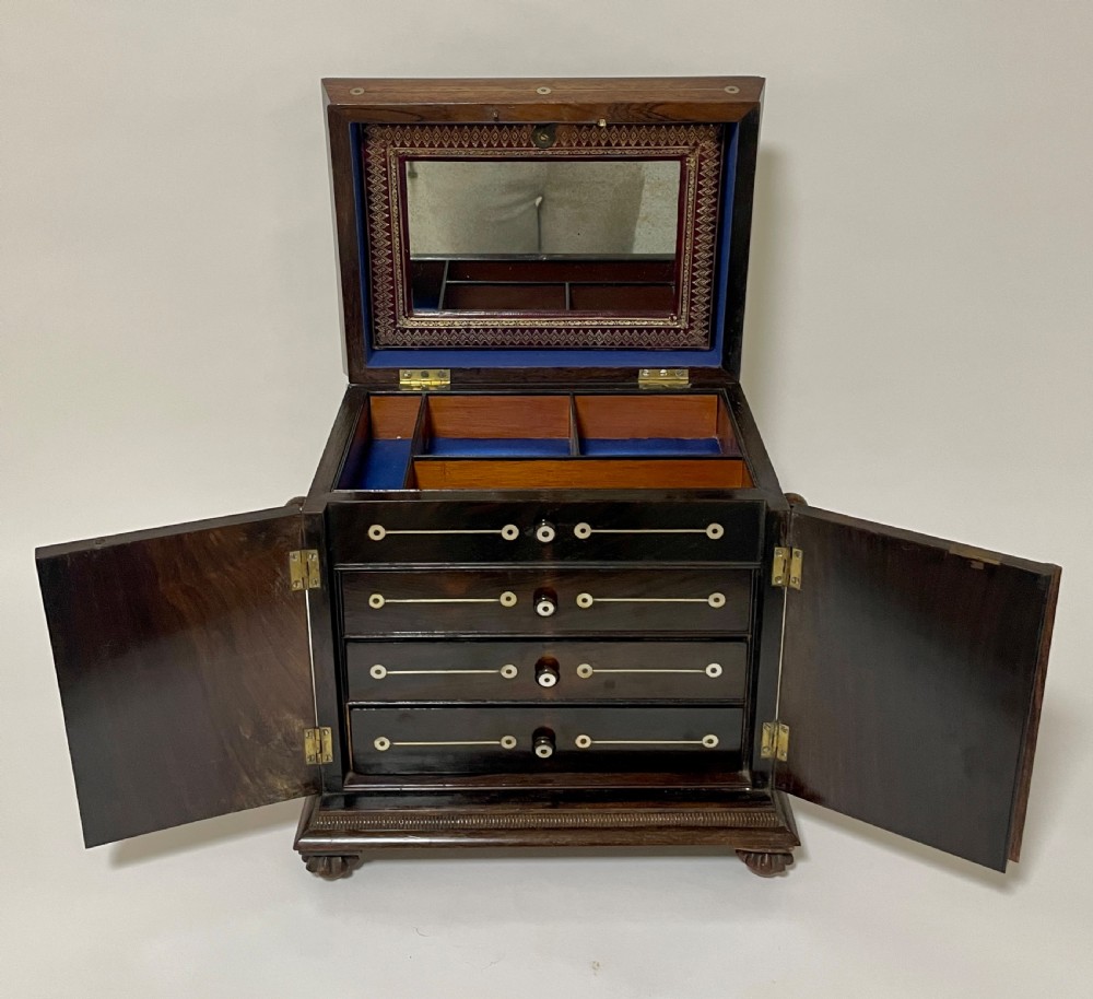 William IV Rosewood Pagoda Table Cabinet View XV