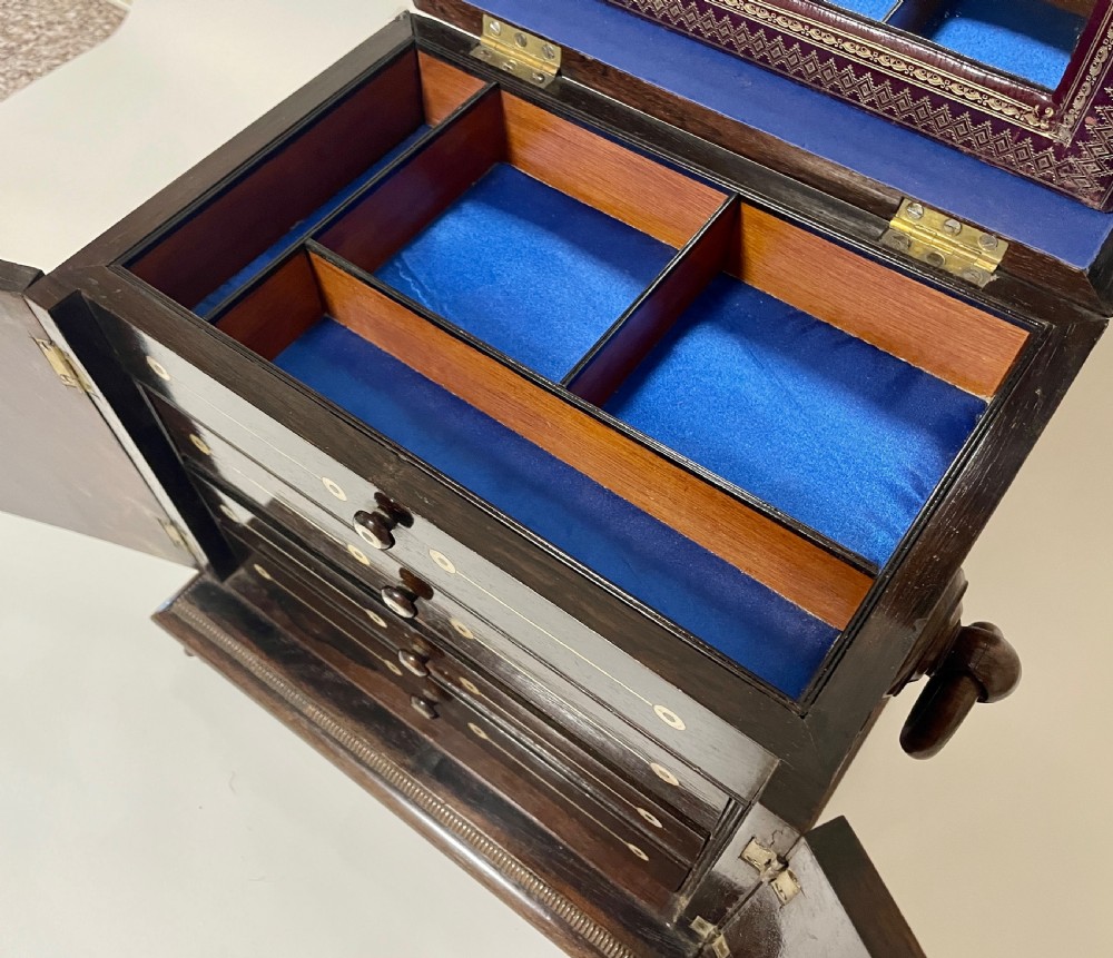 William IV Rosewood Pagoda Table Cabinet View XVI