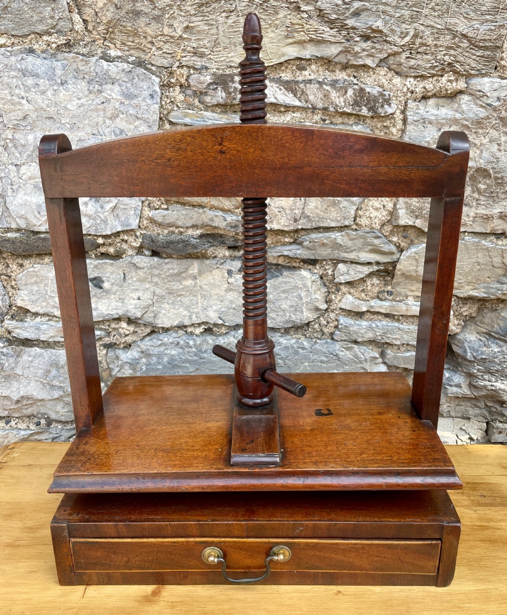 Georgian Mahogany Flower Press View XVIII