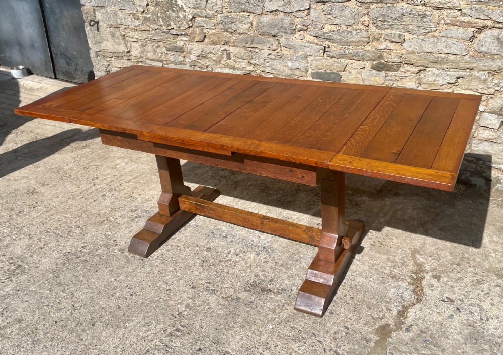 Antique Oak Extendable Draw-Leaf Table View III