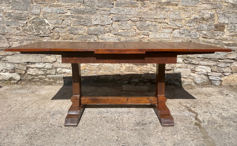 Antique Oak Extendable Draw-Leaf Table View IV