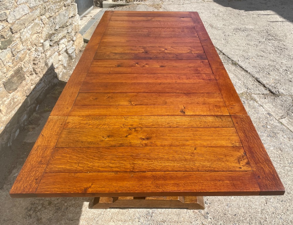 Antique Oak Extendable Draw-Leaf Table View XIV