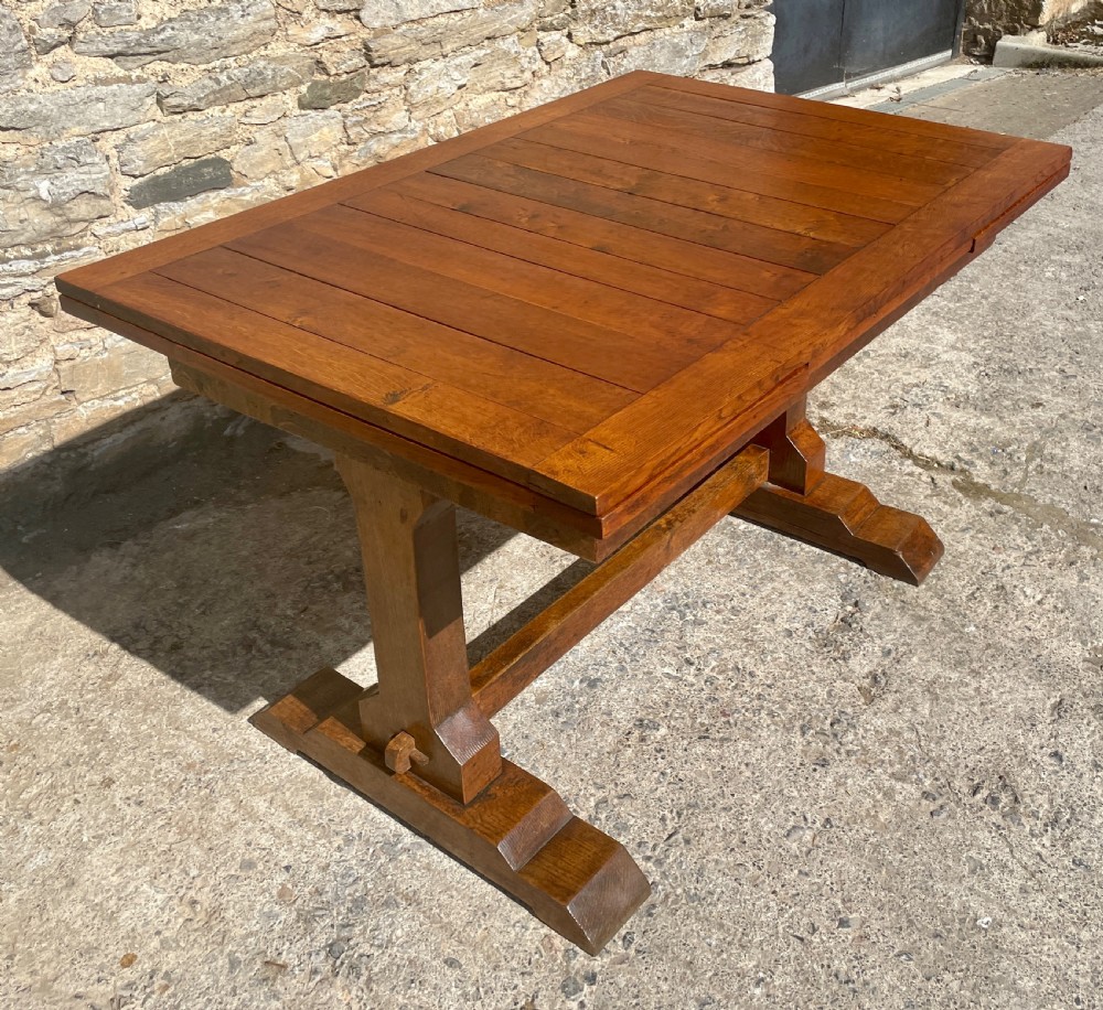 Antique Oak Extendable Draw-Leaf Table View XVII