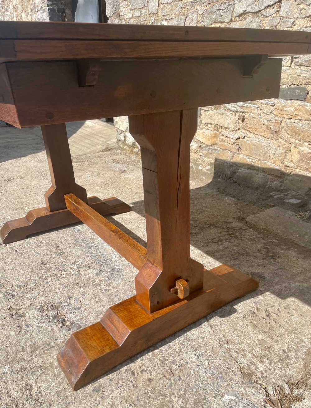 Antique Oak Extendable Draw-Leaf Table View XX