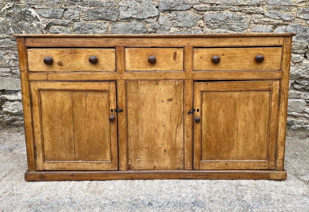 Antique Westcountry Pine Dresser Base View II