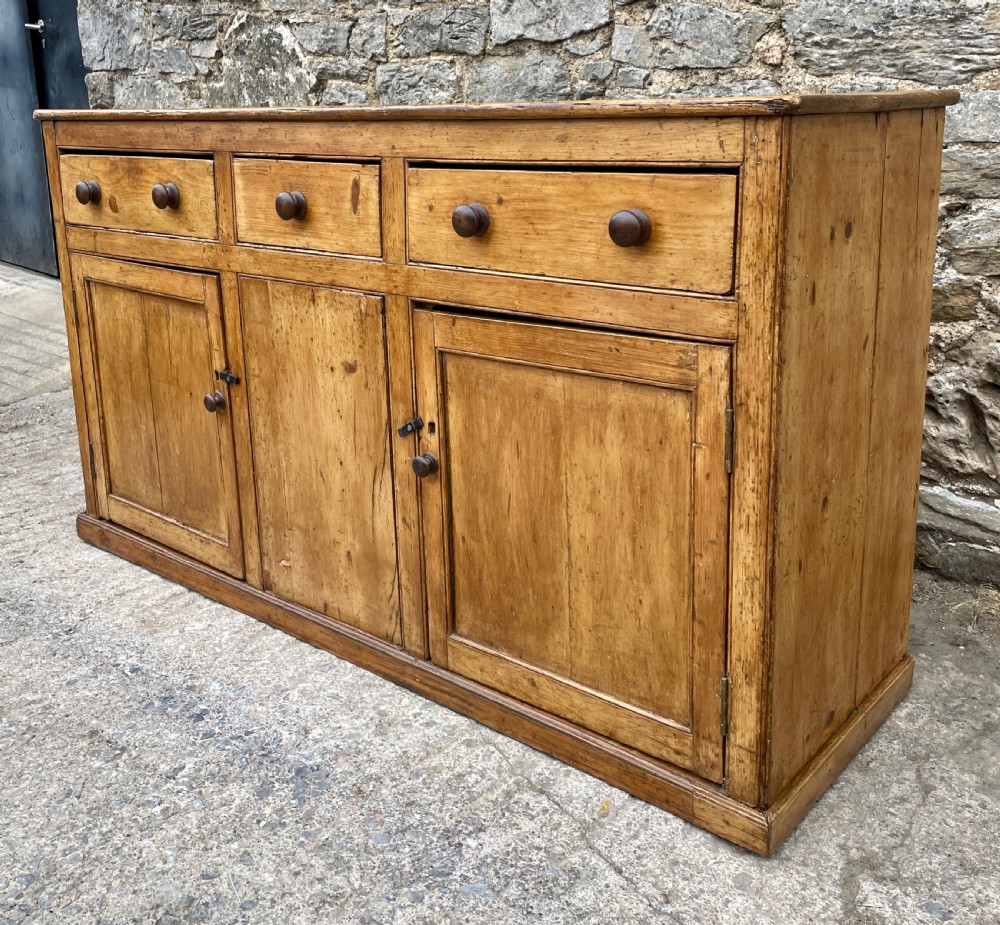 Antique Westcountry Pine Dresser Base View VI