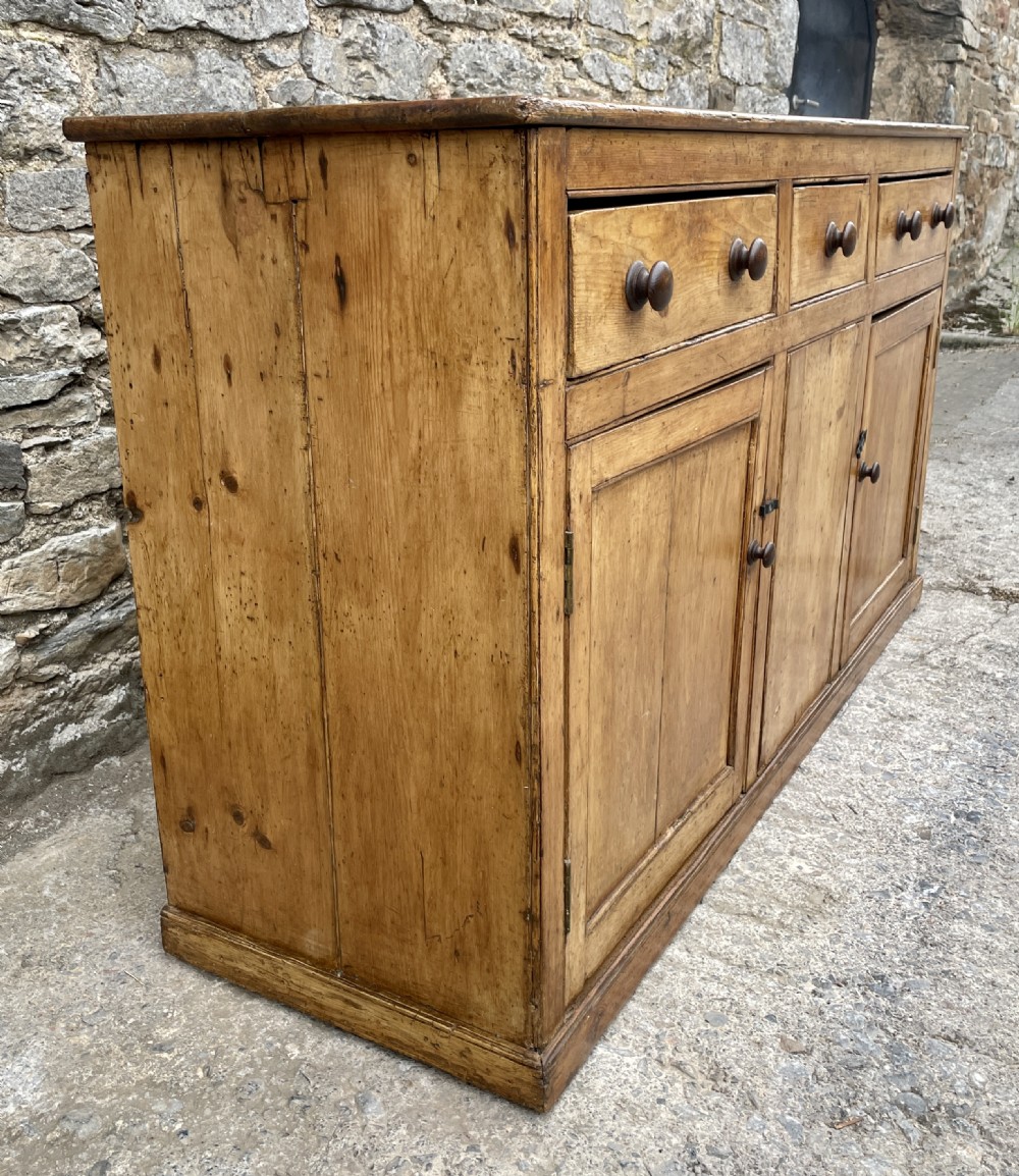 Antique Westcountry Pine Dresser Base View XI