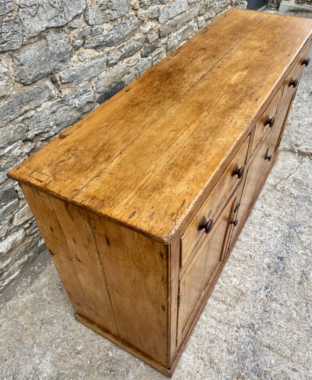 Antique Westcountry Pine Dresser Base View XV