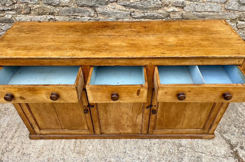 Antique Westcountry Pine Dresser Base View XVI
