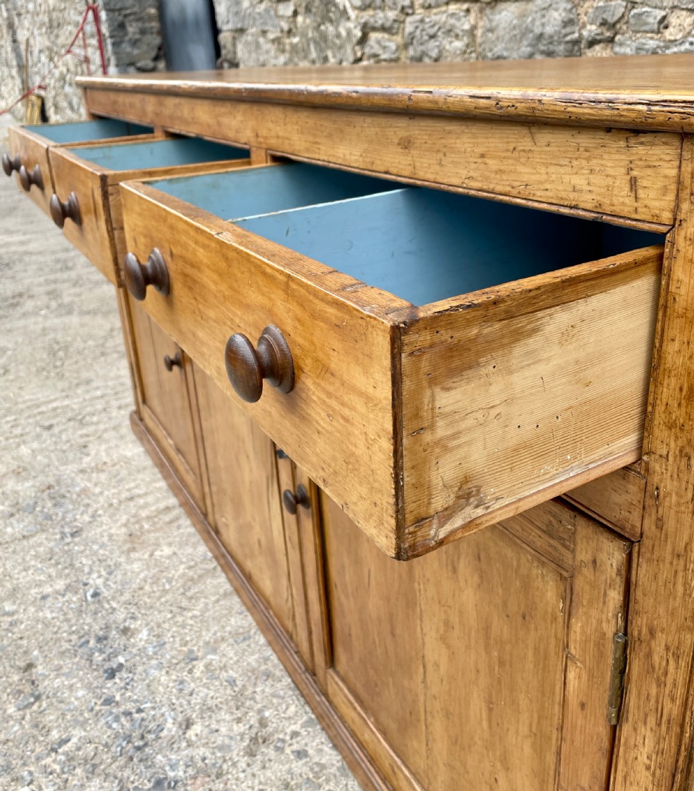 Antique Westcountry Pine Dresser Base View XVIII